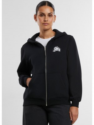 Romantic Dreamers Ladies Fluffy Zip Hoody black XXL
