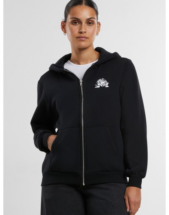 Romantic Dreamers Ladies Fluffy Zip Hoody black XXL