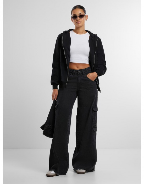 Romantic Dreamers Ladies Fluffy Zip Hoody black XXL