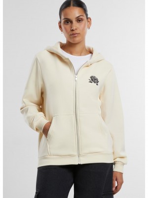 Romantic Dreamers Ladies Fluffy Zip Hoody whitesand XXL