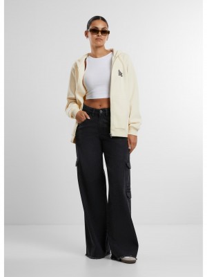 Romantic Dreamers Ladies Fluffy Zip Hoody whitesand XXL