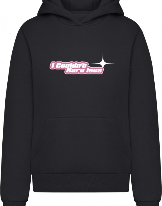 Couldn't Care Less Ladies Fluffy Hoody black XXL