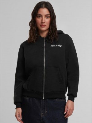 Rise & Slay Ladies Fluffy Zip Hoody black XXL