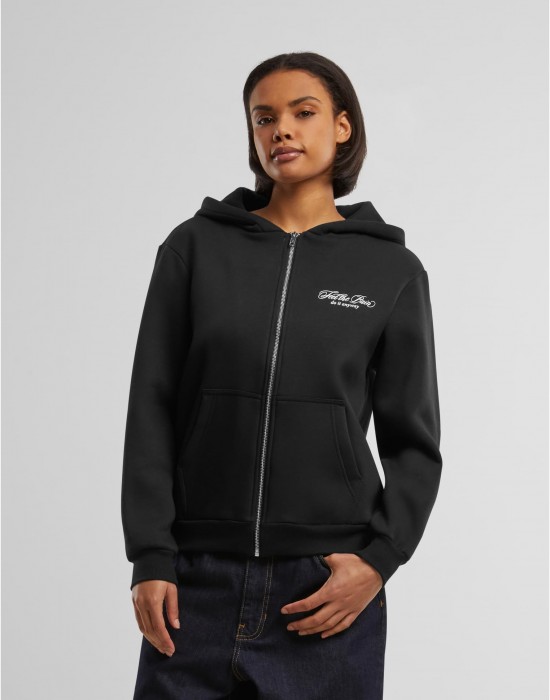 Feel The Pain Ladies Fluffy Zip Hoody black XXL