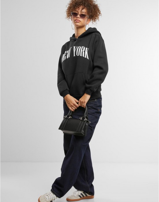 New York Ladies Fluffy Hoody black XXL