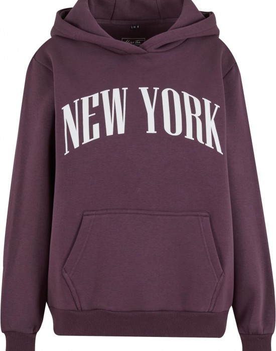 New York Ladies Fluffy Hoody plumpurple XXL