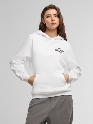 The Brunch Club Ladies Fluffy Hoody white XXL