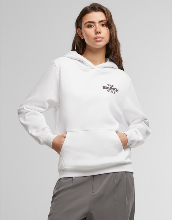 The Brunch Club Ladies Fluffy Hoody white XXL