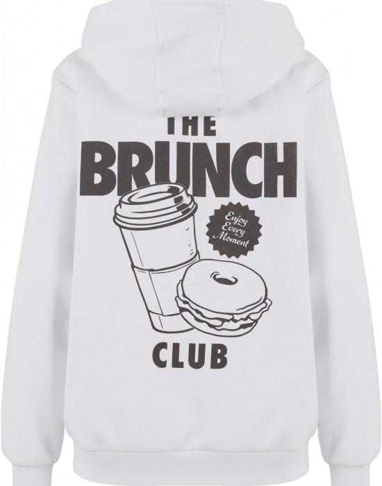 The Brunch Club Ladies Fluffy Hoody white XXL
