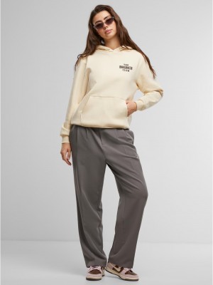 The Brunch Club Ladies Fluffy Hoody whitesand XXL