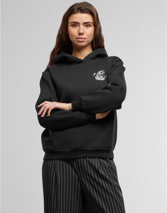 Lucky Cherry Ladies Fluffy Hoody black XXL