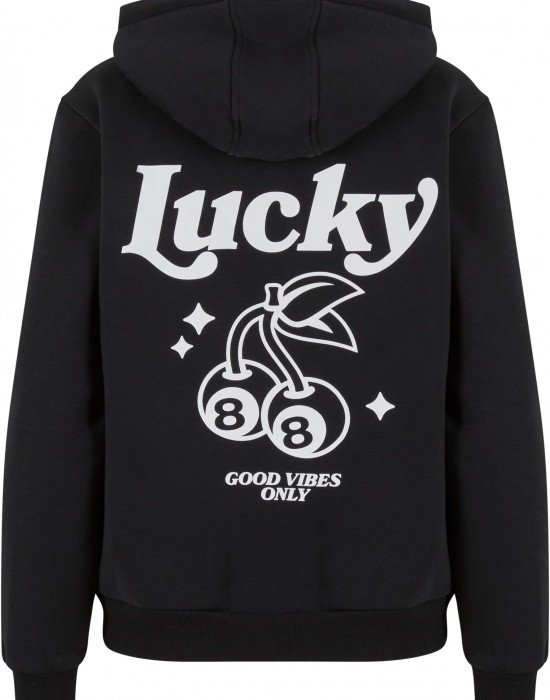 Lucky Cherry Ladies Fluffy Hoody black XXL