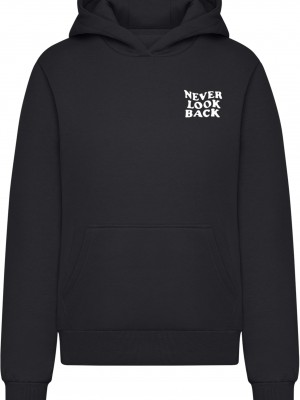 Never Look Back Ladies Fluffy Hoody black XXL