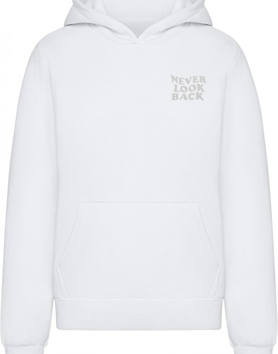 Never Look Back Ladies Fluffy Hoody white XXL