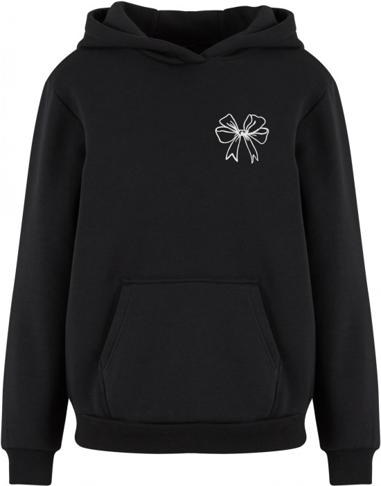 Good Vibes Bow Ladies Fluffy Hoody black XXL