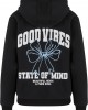 Good Vibes Bow Ladies Fluffy Hoody black XXL