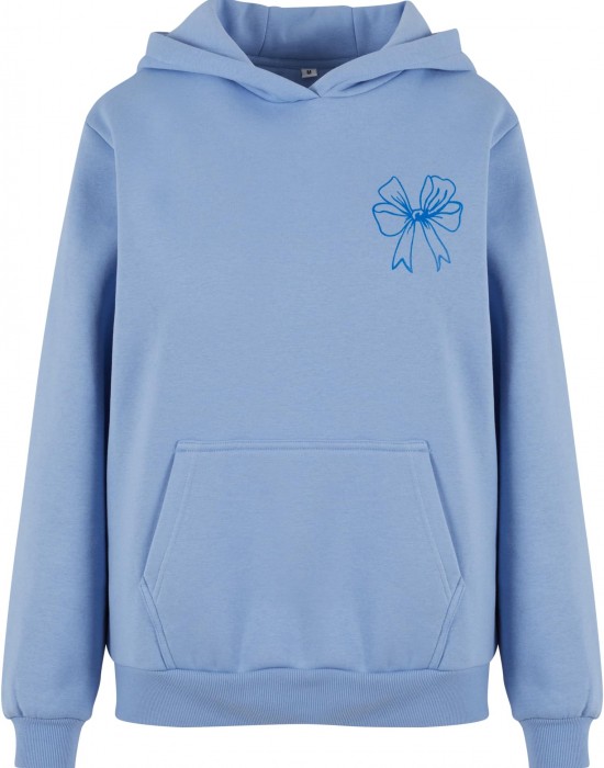 Good Vibes Bow Ladies Fluffy Hoody powderblue XXL