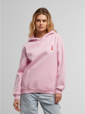 Queen Card EMB Fluffy Hoody softpink XXL