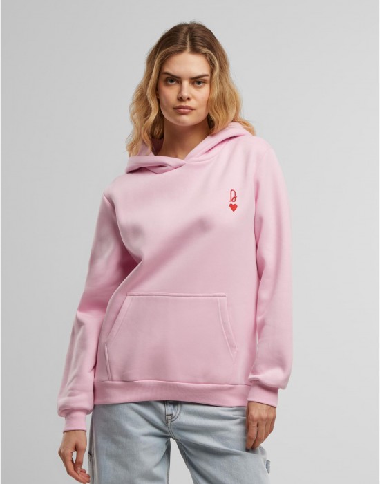 Queen Card EMB Fluffy Hoody softpink XXL