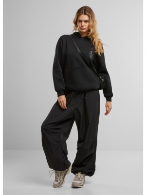 K Heart EMB Fluffy Hoody black XXL