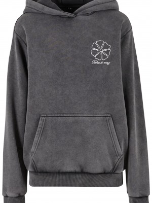 One Line Flowers Ladies Vintage Heavy Hoody magnet XXL