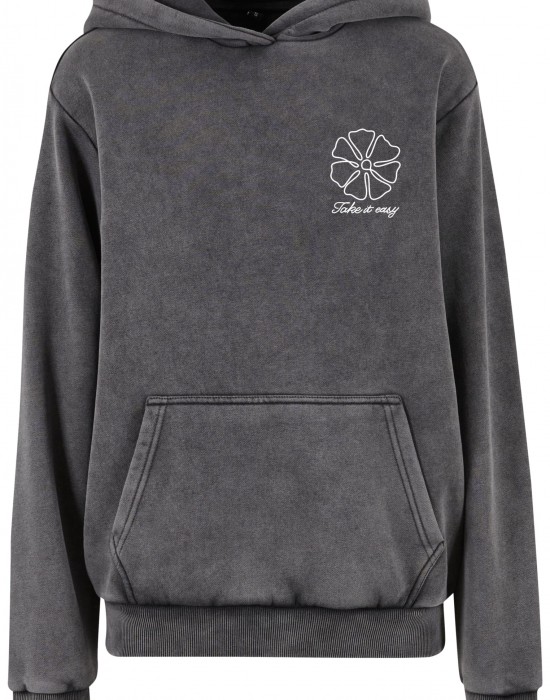 One Line Flowers Ladies Vintage Heavy Hoody magnet XXL