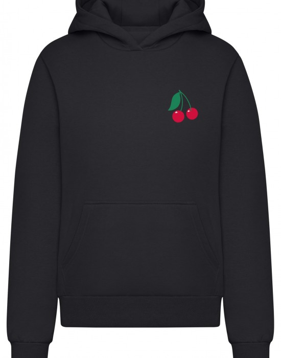 Cherry Blossom Ladies Fluffy Hoody black XXL