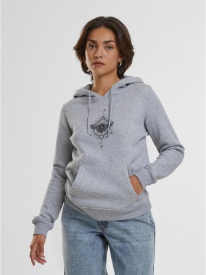 Ladies Moth Hoody heather grey XXL