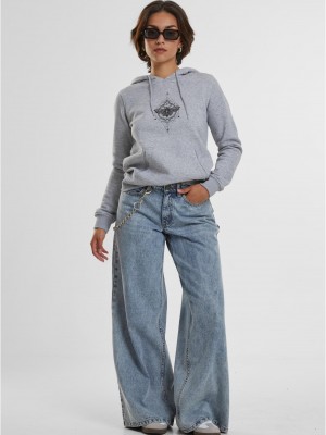 Ladies Moth Hoody heather grey XXL