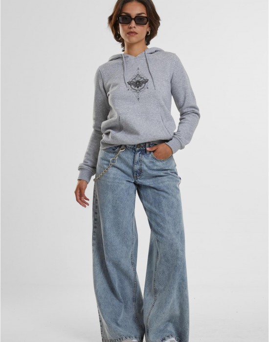 Ladies Moth Hoody heather grey XXL