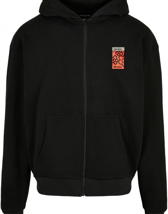 Puffer Peace Heavy Oversize Zip Hoody black XXL