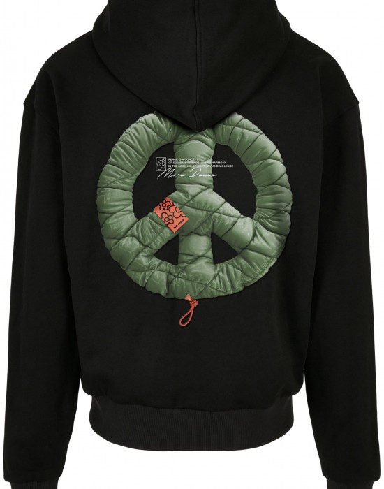 Puffer Peace Heavy Oversize Zip Hoody black XXL