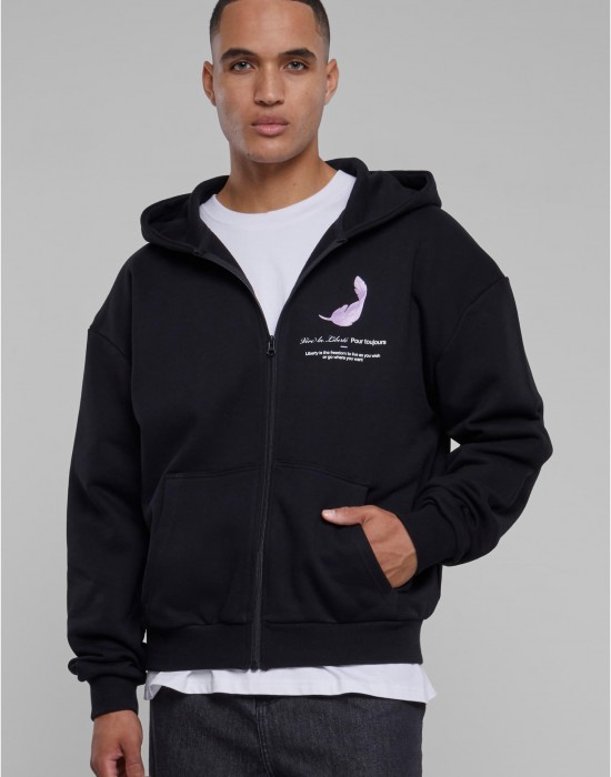 Vive La Liberte Heavy Oversize Zip Hoody black XXL