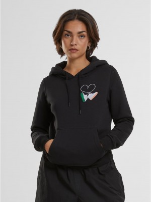 Ladies Kicks Love EMB Hoody black XS