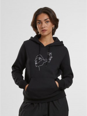 Ladies One Line Fit Hoody black XS