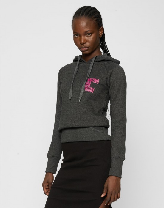 Ladies Waiting For Friday Hoody charcoal XS