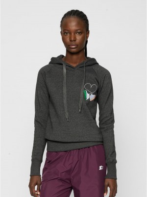 Damen Ladies Kicks Love EMB Hoody charcoal XS