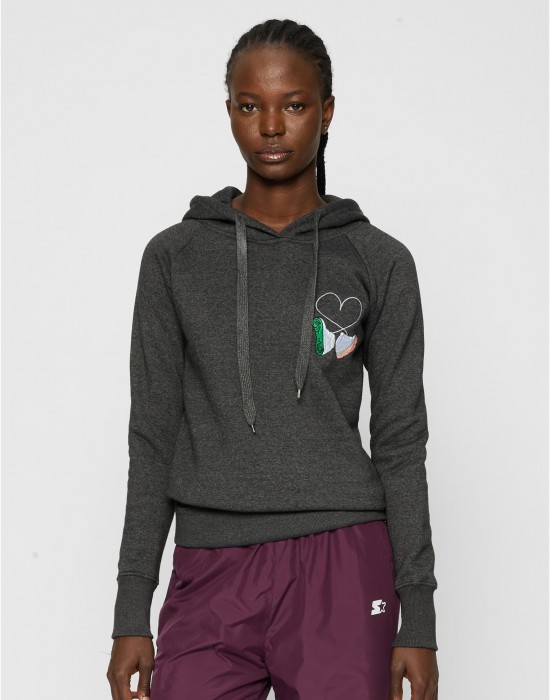 Damen Ladies Kicks Love EMB Hoody charcoal XS