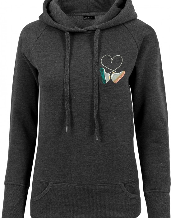 Damen Ladies Kicks Love EMB Hoody charcoal XS