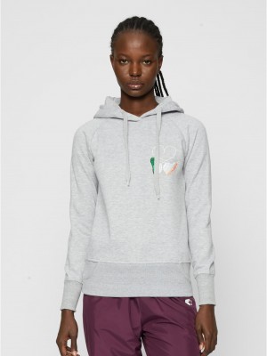Damen Ladies Kicks Love EMB Hoody grey XS