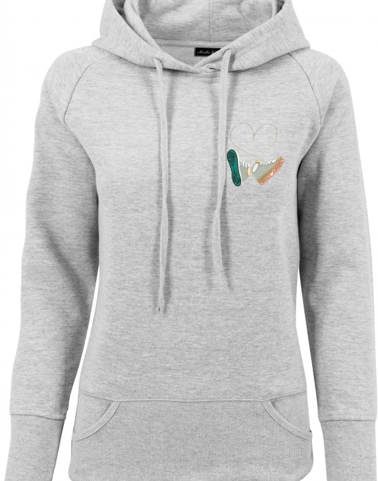 Damen Ladies Kicks Love EMB Hoody grey XS