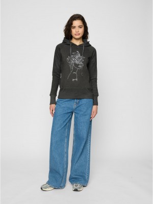 Ladies One Line Fruit Hoody charcoal XS