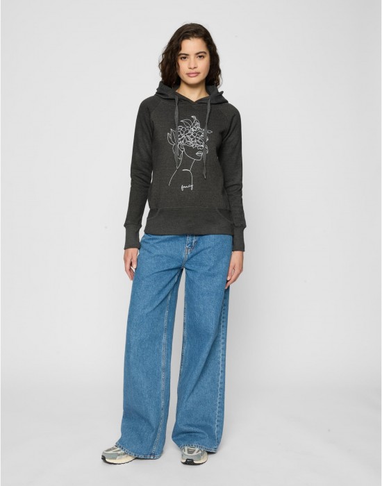 Ladies One Line Fruit Hoody charcoal XS