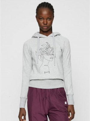 Ladies One Line Fruit Hoody grey XS