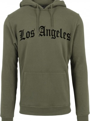 Los Angeles Wording Hoody olive XS