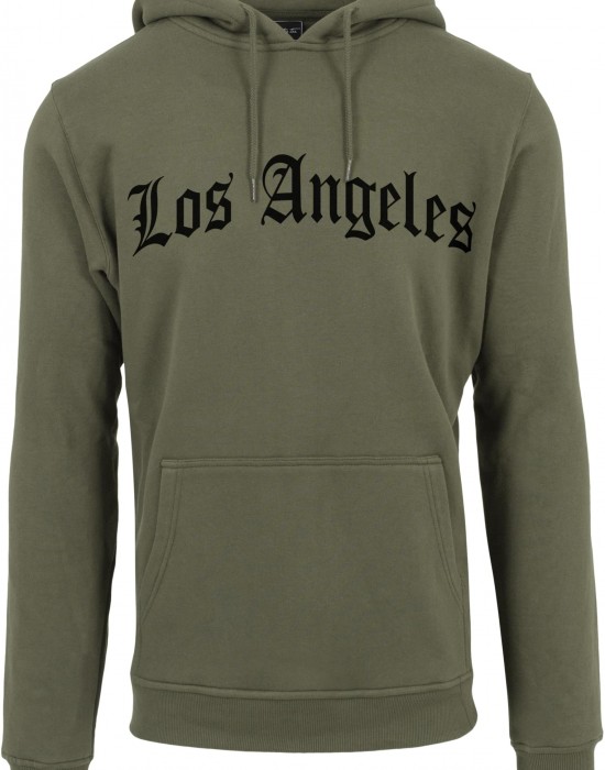 Los Angeles Wording Hoody olive XS Los Angeles Wording Hoody olive XS
