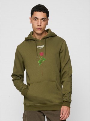 Lost Youth Rose Hoody olive XS