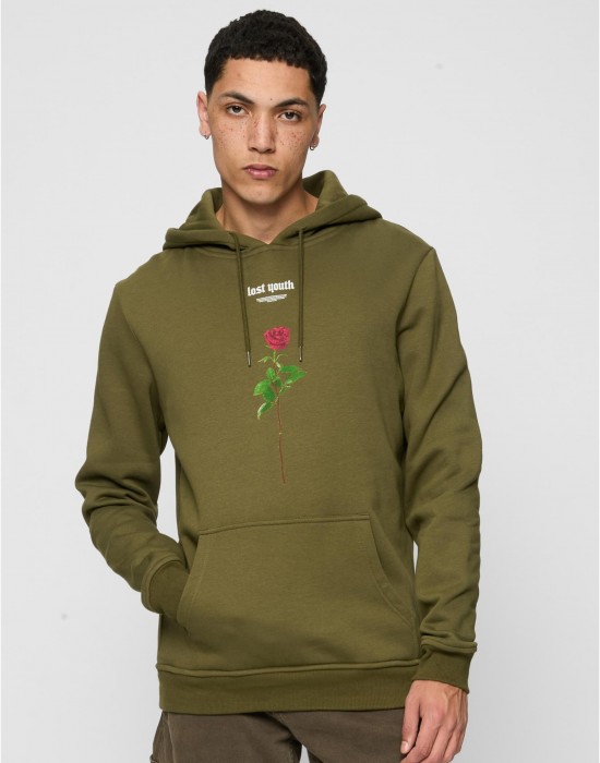 Lost Youth Rose Hoody olive XS Lost Youth Rose Hoody olive XS