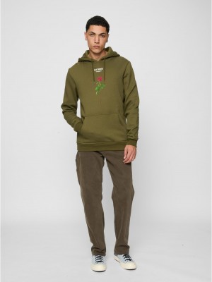 Lost Youth Rose Hoody olive XS