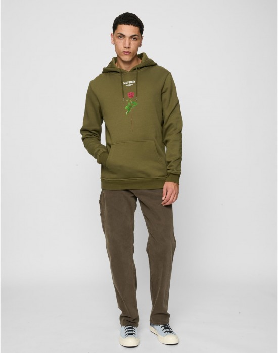 Lost Youth Rose Hoody olive XS Lost Youth Rose Hoody olive XS